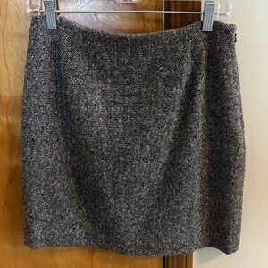 Ann Taylor Vintage Black and Gray Wool Skirt